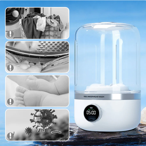 😍Portable Rechargeable Mini Washing Machine for Underwear！