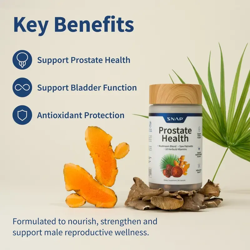 Natural Prostate Supplement for Men - Saw Palmetto Extract & Turmeric - Urinary Tract Health