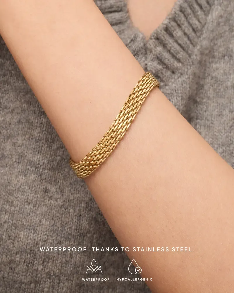 14K Gold Plated Trendy Adjustable Chain Bracelet