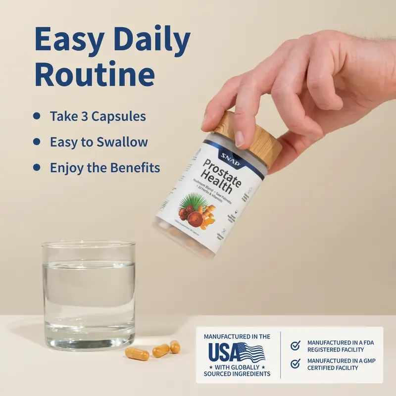 Natural Prostate Supplement for Men - Saw Palmetto Extract & Turmeric - Urinary Tract Health