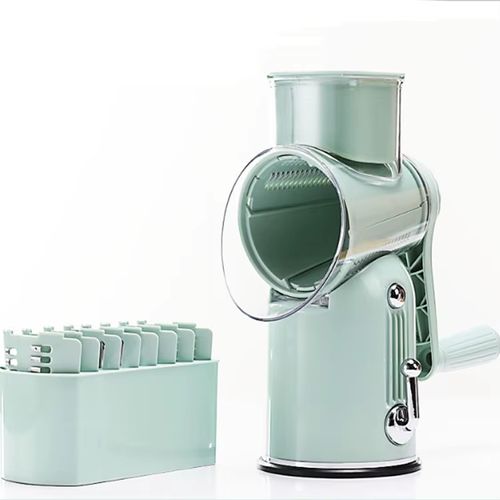 Multifunction Manual 3-Piece Stainless Steel Hand Rotary Vegetable Chopper Mandoline Slicer Cheese Grater Shredder