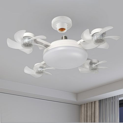 Luxury Modern Ceiling Fan Light with Fan Ceiling with Led Light Remote Control Smart Chandelier Ceiling Fan Light E27 Base