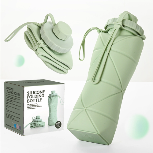 Travel portable leak-proof foldable water bottle