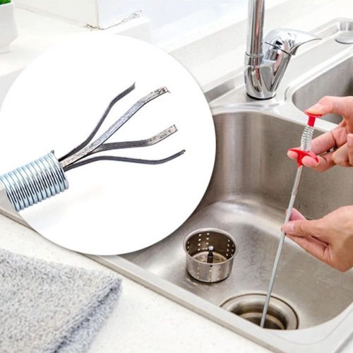 Sink Claw Pick up Kitchen Cleaning Tools Pipeline Dredge Sink Hair Brush Cleaner Bend Toilet Removal