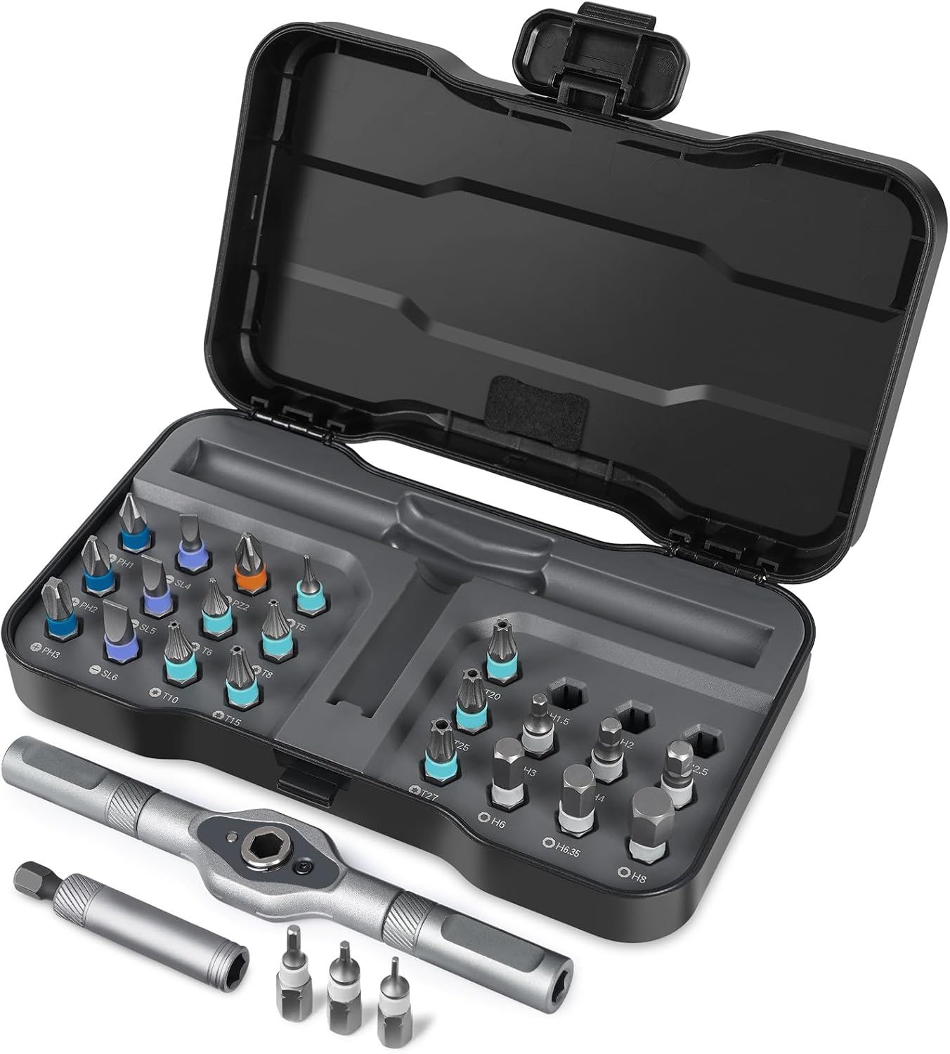 24-in-1 Upgrade Magnetic Multifunctional Screwdriver Set Free Combination for Bicycle Furniture Computer Repair Ratchet Toolbox
