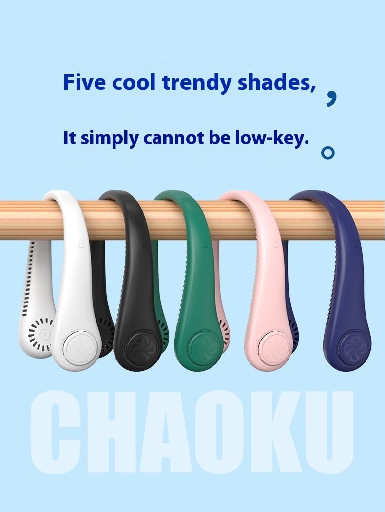 Outdoor Neck Fan Convenient Mini Fan Air Cooler Rechargeable Wearable Portable Handheld Neck Fan for Office Household