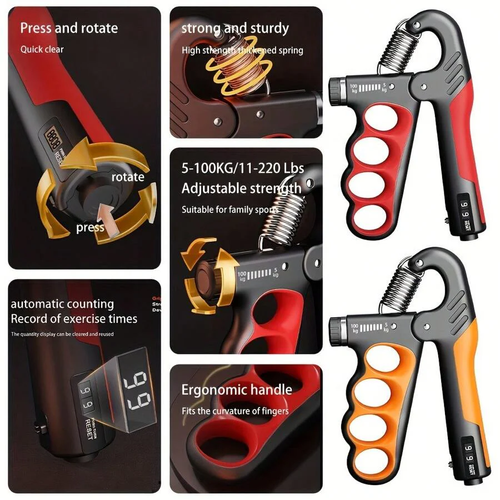 Adjustable PowerGrip (5–100KG) – Build Iron Grip & Forearm Strength