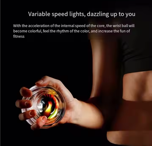 Gyro Ball with Suitcase Forearm Exerciser Gyro Ball Wrist Arm Trainer Exerciser 5 LED Gym Forearm Power Wrist Gyro Ball