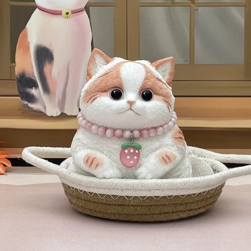 001-Handmade Pink Ragdoll Cat Squishy – Cute Stress Relief Silicone Toy for Girls & Kids | Soft Kawaii Collectible Desk Decor