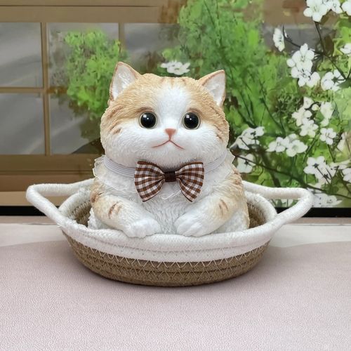 003-Handmade Golden Shaded Cat Squishy – Soft Stress Relief Silicone Toy for Girls & Kids | Cute Fidget Cat Figurine | Kawaii Desk Companion