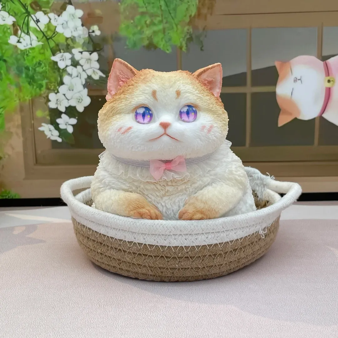 021-Handmade Cartoon Cat Squishy – Kawaii Stress Relief Toy for Girls & Kids | Food-Grade Silicone Gift