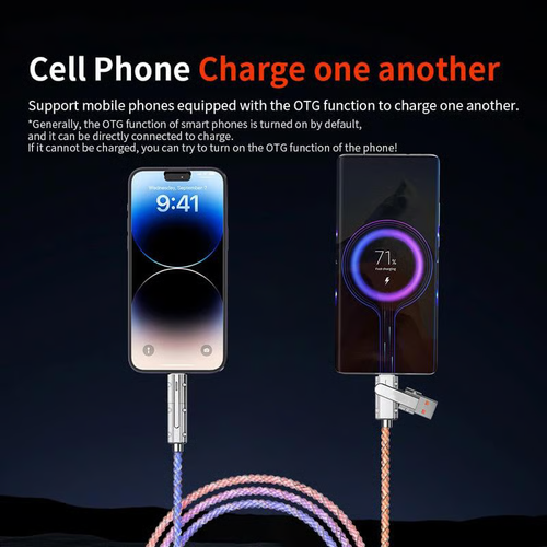 🎁Four-in-One Colorful lights Data Cable