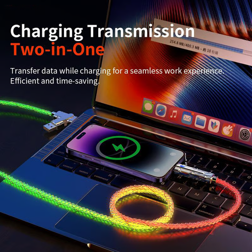 🎁Four-in-One Colorful lights Data Cable