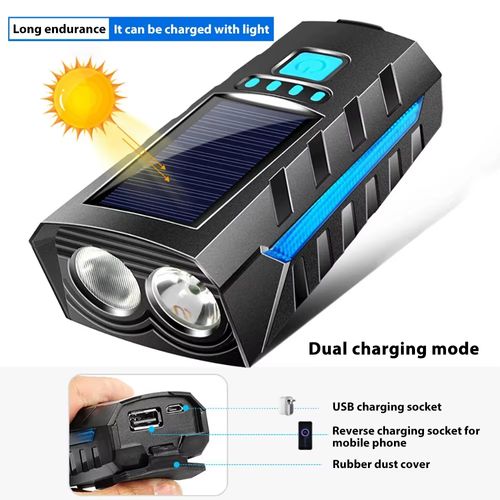 Rechargeable Solar Bike Light