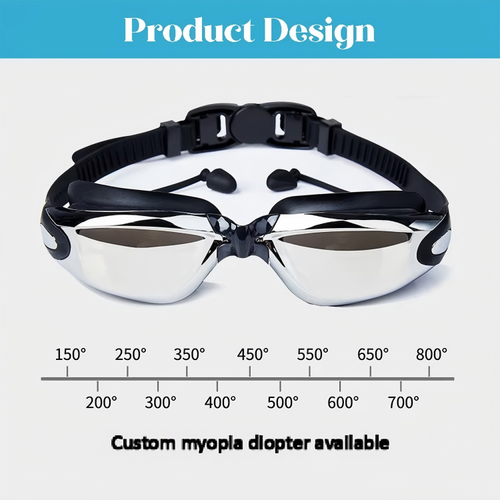 🔥Bestseller, Myopia Lens, Professional Anti-fog, UV Protection, High Definition Swimming Goggles