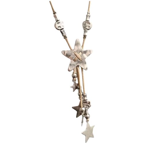 Industrial Vintage Distressed Braided Star Tassel Necklace | Y2K Spice Girl Accessory