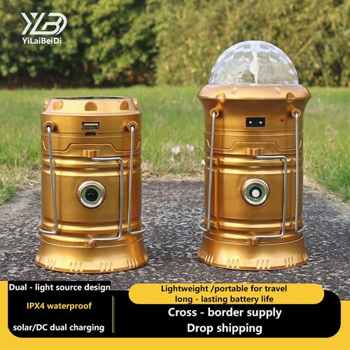 Multifunctional Solar Camping Lantern with Dual Light Source, IPX4 Waterproof & Power Bank - Collapsible Portable LEMultifunctional Solar Camping Lantern with Dual Light Source, IPX4 Waterproof & Power Bank - Collapsible Portable LED Flashlight for Outdoor Hiking, Camping, Emergency 1D Flashlight for Outdoor Hiking, Camping, Emergency