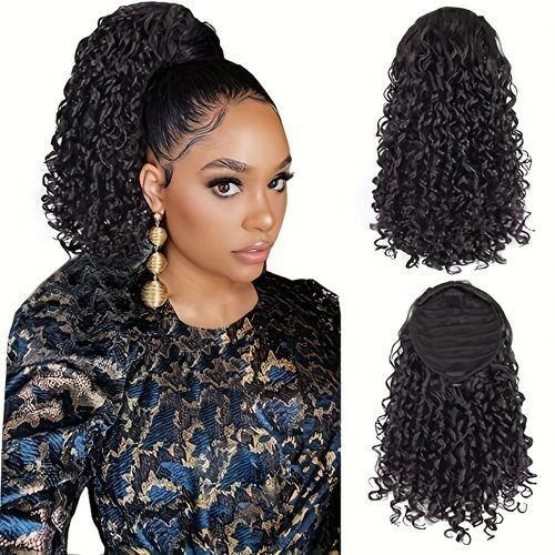🔥Bestseller, Voluminous Curly Drawstring Ponytail, Instant High-Puff Style