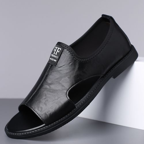 Men's Sandals 2025 New Style, Beach Shoes, Hollowed-out, Breathable, Non-slip, Casual, Plus Size Leather Sandals for Men