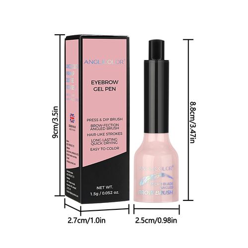 Eyebrow mascara with large brush head, multi-purpose for eyebrows and hairline, smudge-proof, and press-to-brush for natural-looking brows.