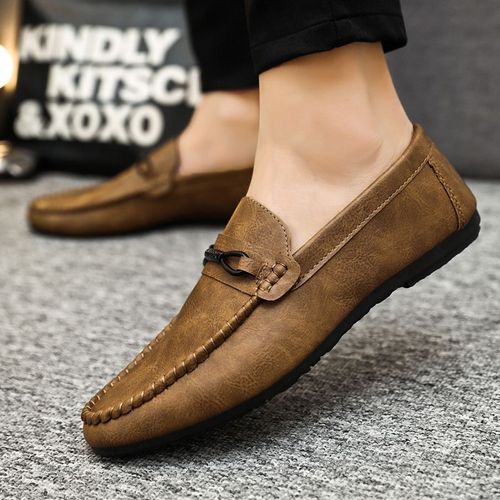 Men's casual leather shoes for men with soft soles