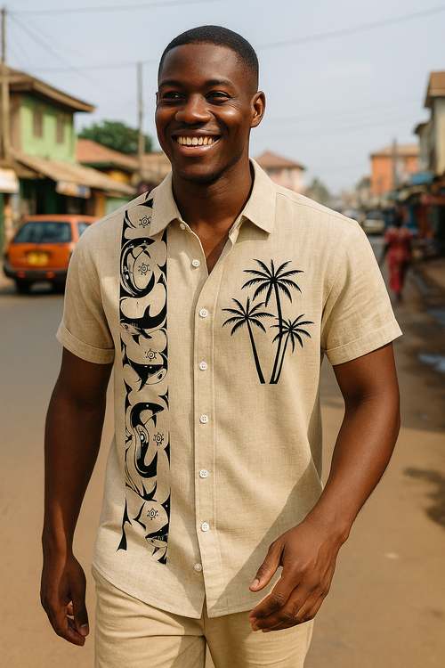 hable linen 3D printed shirt top fashion style