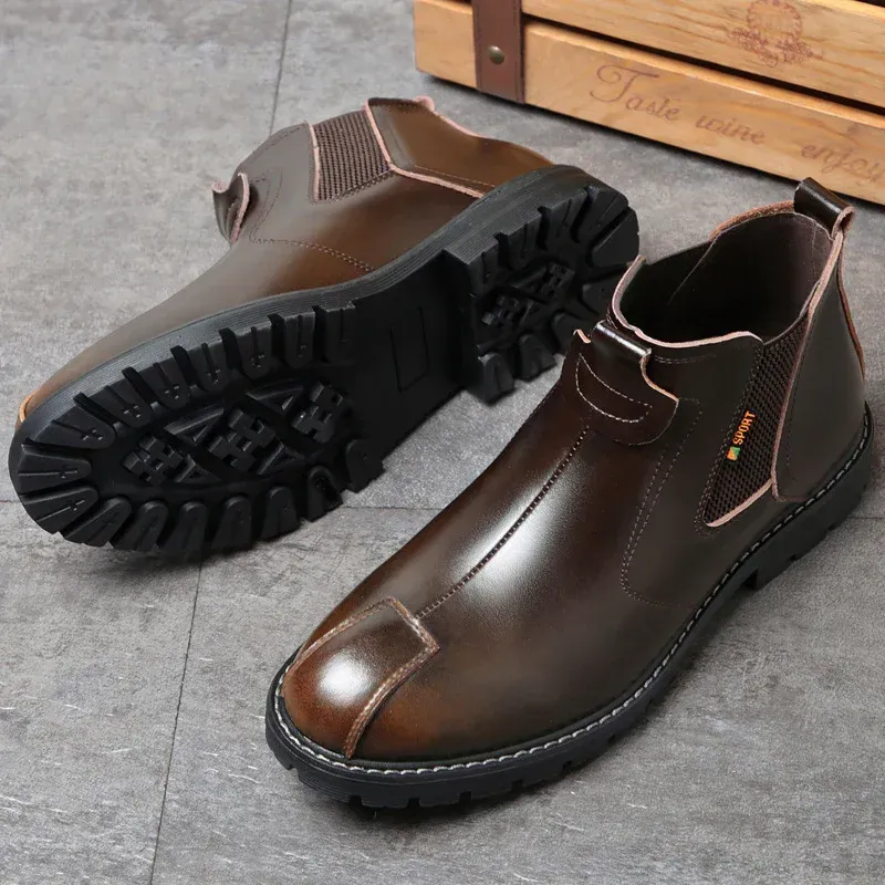 Martin boots fashion retro work boots casual leather boots