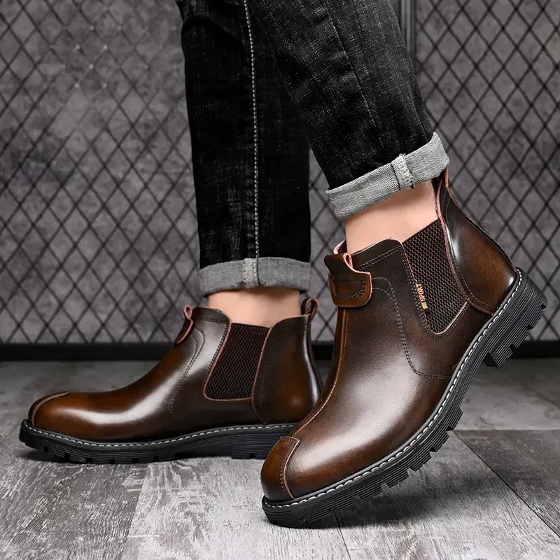 Martin boots fashion retro work boots casual leather boots