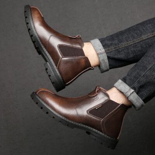Martin boots fashion retro work boots casual leather boots