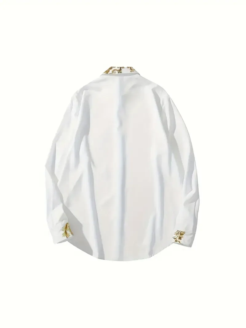 Men's Trendy V-neck Graphic Shirt With Stylish Print, Versatile For Summer Vacation And Casual Wear