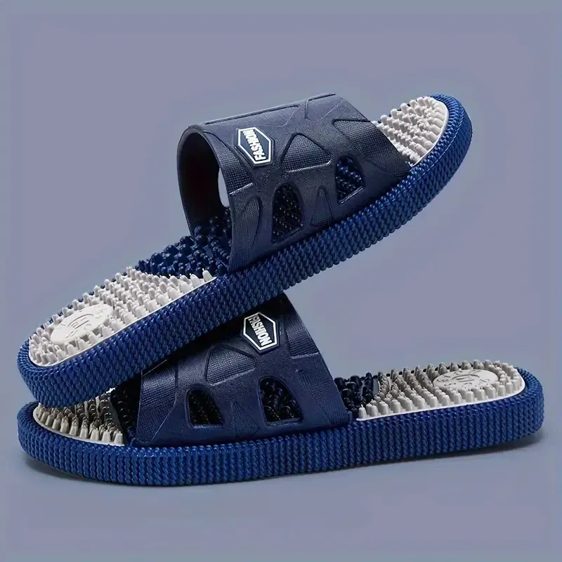 🔥Hot Sale🔥New leaking slippers bathroom bath simple men and women home indoor massage sandals slippers special beach slippers