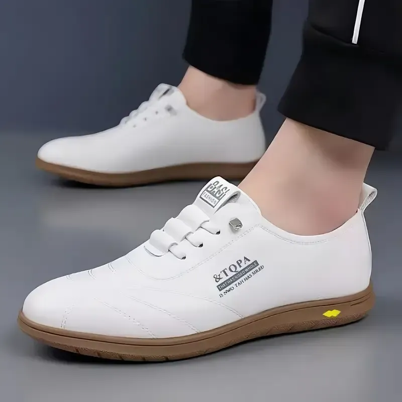 Stylish Plus Size Men's Solid Color Oxfords