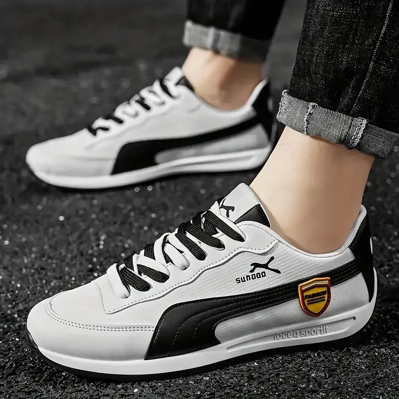 Vibrant Striped & Solid Color Skate Sneakers