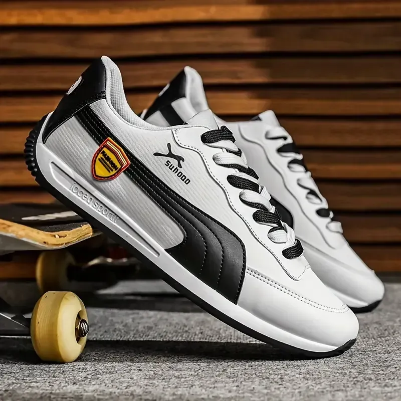 Vibrant Striped & Solid Color Skate Sneakers