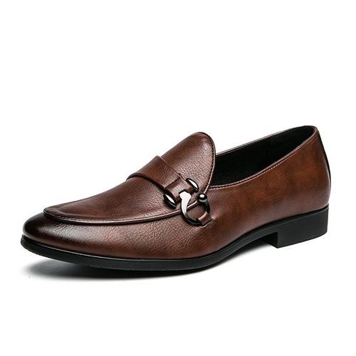 Men's Casual Solid Color Slip On Business Shoes
