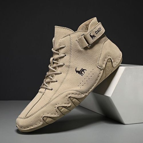 PLUS SIZE Men's Stitching Microfiber Leather Solid Sneakers