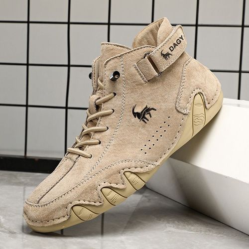 PLUS SIZE Men's Stitching Microfiber Leather Solid Sneakers