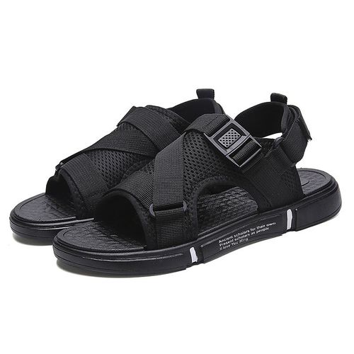 Men's Open Toe Breathable Sandals With Adjustable Buckle, Comfy Non Slip Durable Beach Water Shoes For Men's Outdoor Activities