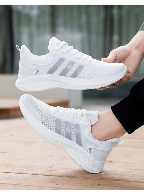 Men’s White Sports Sneakers | Breathable Lightweight Running Shoes Ghana