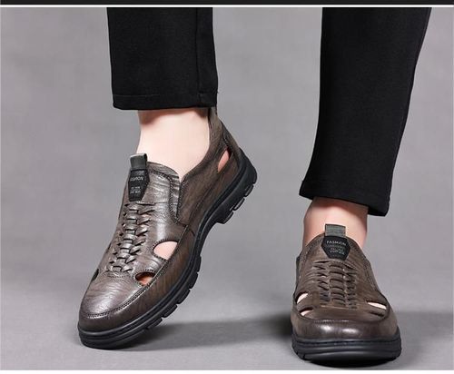 Summer Breathable Men’s Leather Casual Shoes Ghana – Lightweight Soft Sole Outdoor Sandals for Men