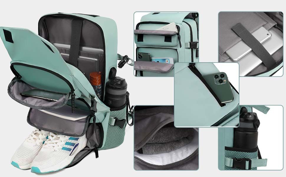 🔥Hot Sale🔥-High-quality travel essential travel flight backpack waterproof zipper Oxford cloth notebook large capacity multifunctional backpack