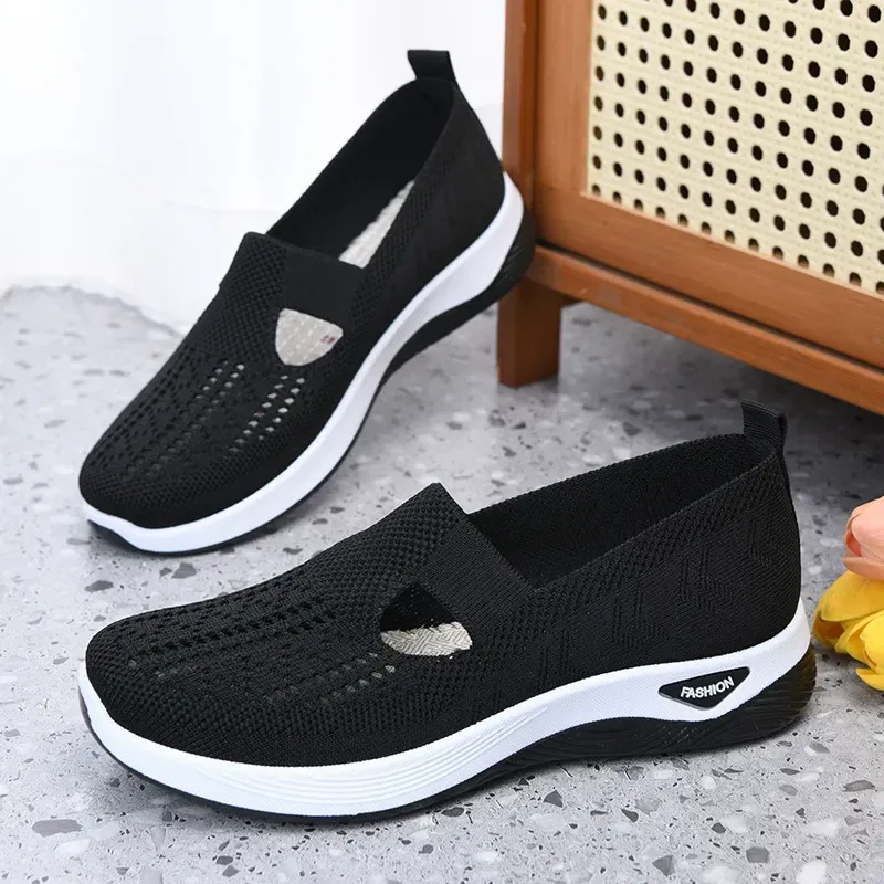 Summer shoes women's cloth shoes slip on mesh shoes