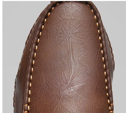 Hollow hand-stitched men's shoes outdoor casual shoes slip-on flat leather shoes low-top large size