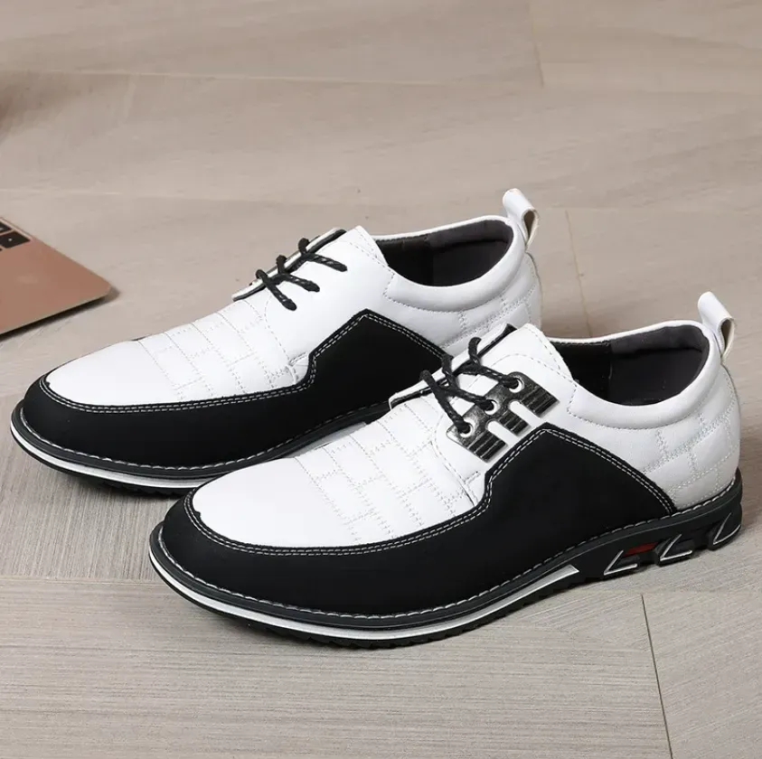 Elegant Mens Plaid Derby Shoes