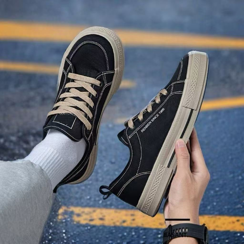Summer men's shoes are versatile and casual black and brown sports shoes