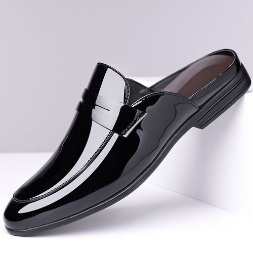 Business casual leather pointed-toe dress shoes for formal men's wear