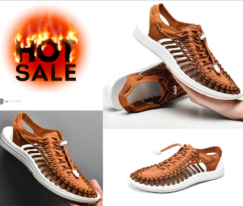 Plus Size Men's Breathable Sandals With Adjustable Straps, Comfy Non Slip Casual Durable Beach Water Shoes, Men's Footwear