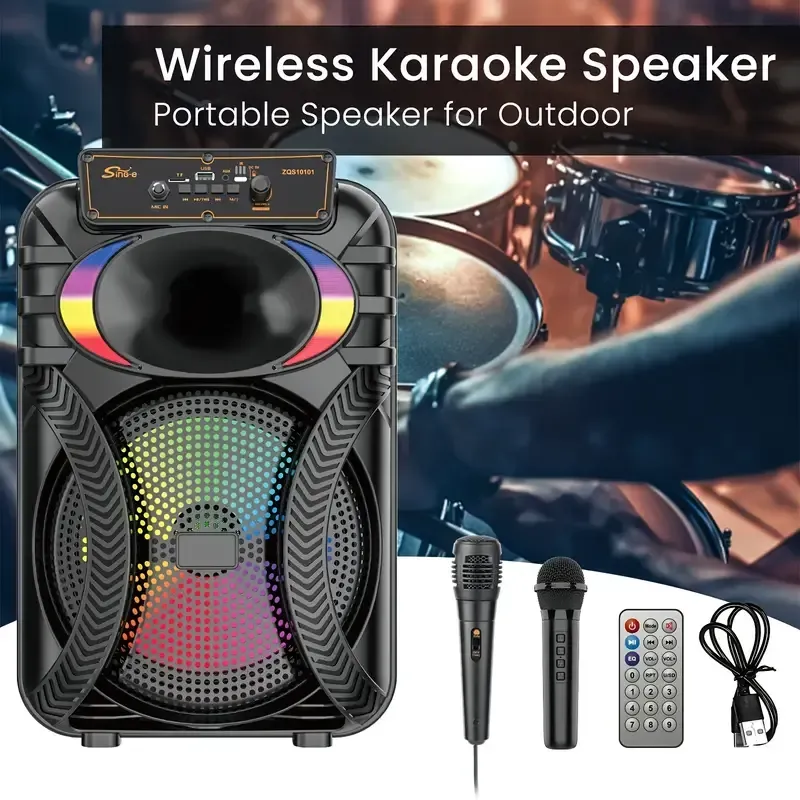 🔥🔥Hot Sale🔥🔥70% off 🔥 Massive 10 BT Speaker for Outdoor  Indoor Party,Dynamic Colorful LED Lights. Perfect for Camping, Parties & More