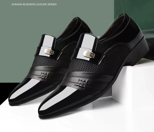 Men's Patent Leather Oxford Shoes, Formal Dress Shoes For Wedding Party Office