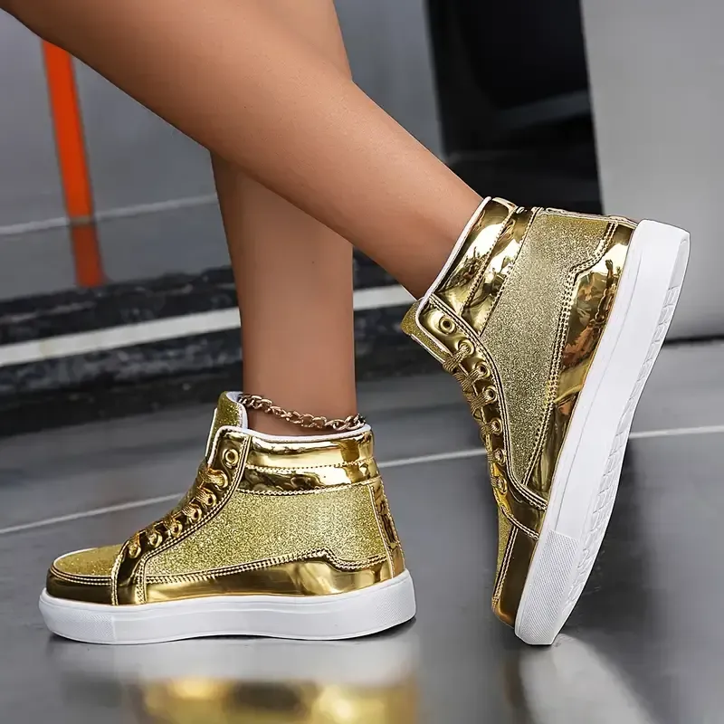 Glittery High Top Skate Shoes